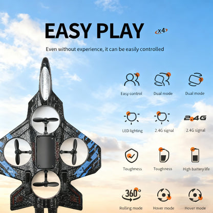 Pipihome Avion RC din Spumă 2.4 GHz, giroscop