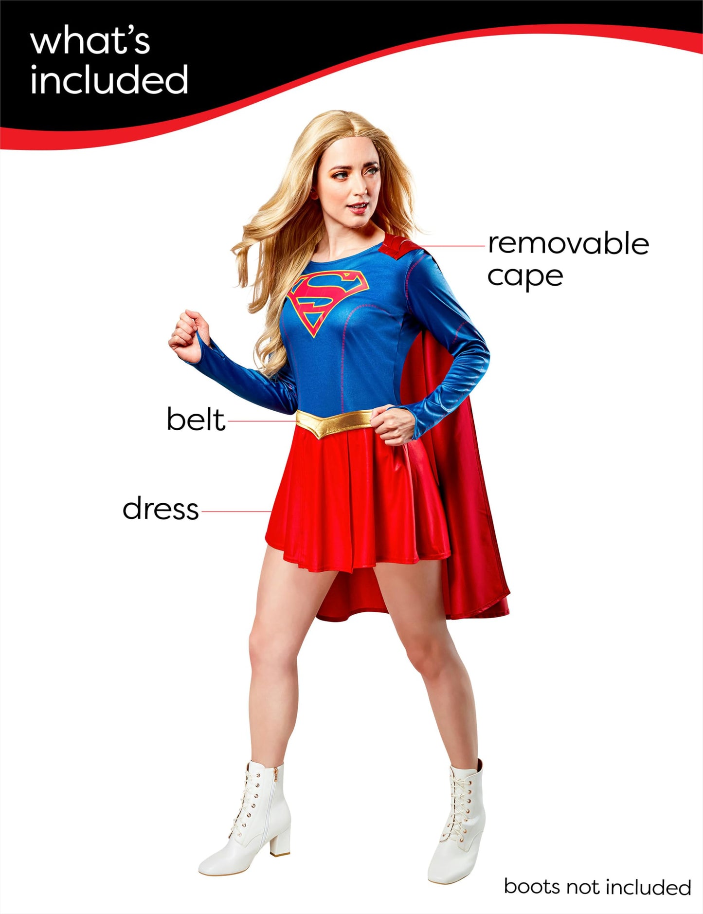 Rubie's Costum Supergirl adulți, mărimea S