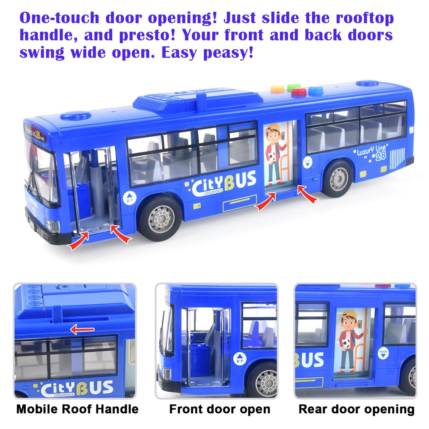 Cemirk Autobuz jucarie cu lumini si sunete