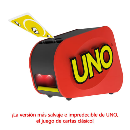 Mattel UNO Extreme Joc de carti cu lansator, lumini si sunet