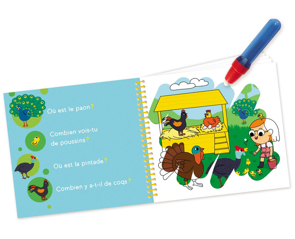 NATHAN Coloréo Carte de colorat magică cu apă nelimitată pentru copii de la 3 ani