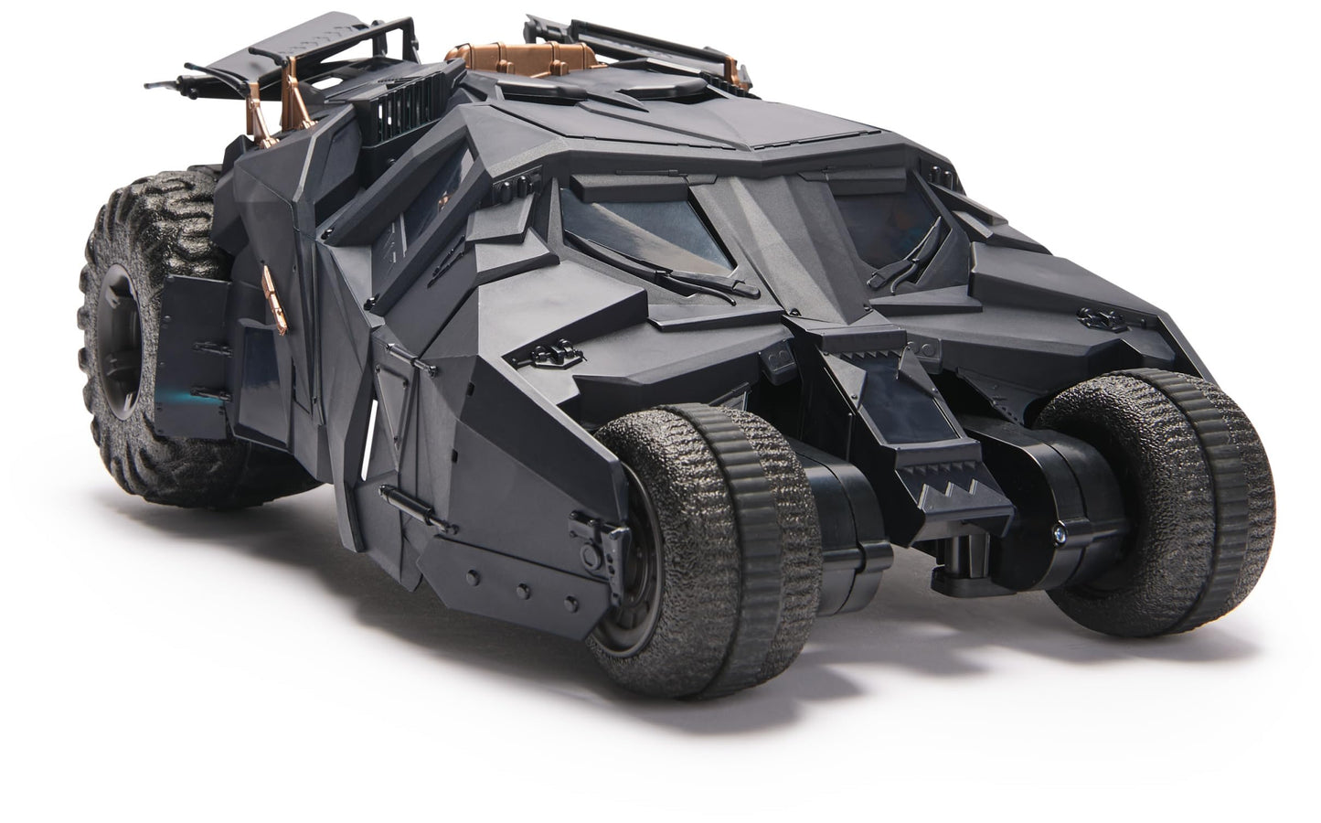 DC Comics - Batman Tumbler RC, vehicul radio controlat în designul trilogiei The Dark Knight, scală 1:15, pentru fani mari și mici de la 4 ani.