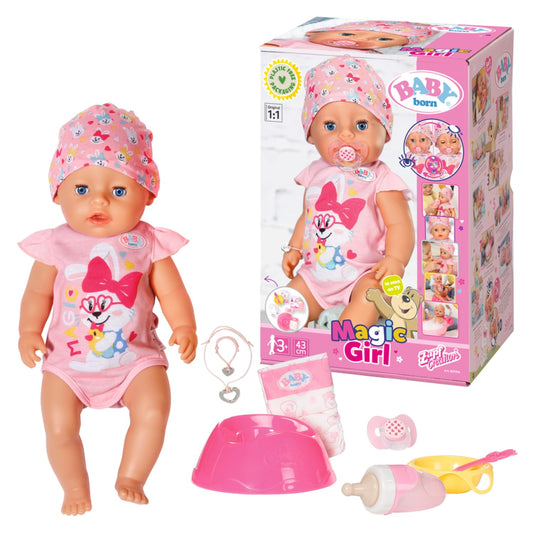 Baby Born Păpușă interactivă Fetiță, 43 cm, 3+ ani