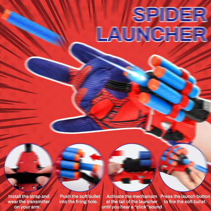 JIASHA Set 2 lansatoare mănuși Spiderman cosplay