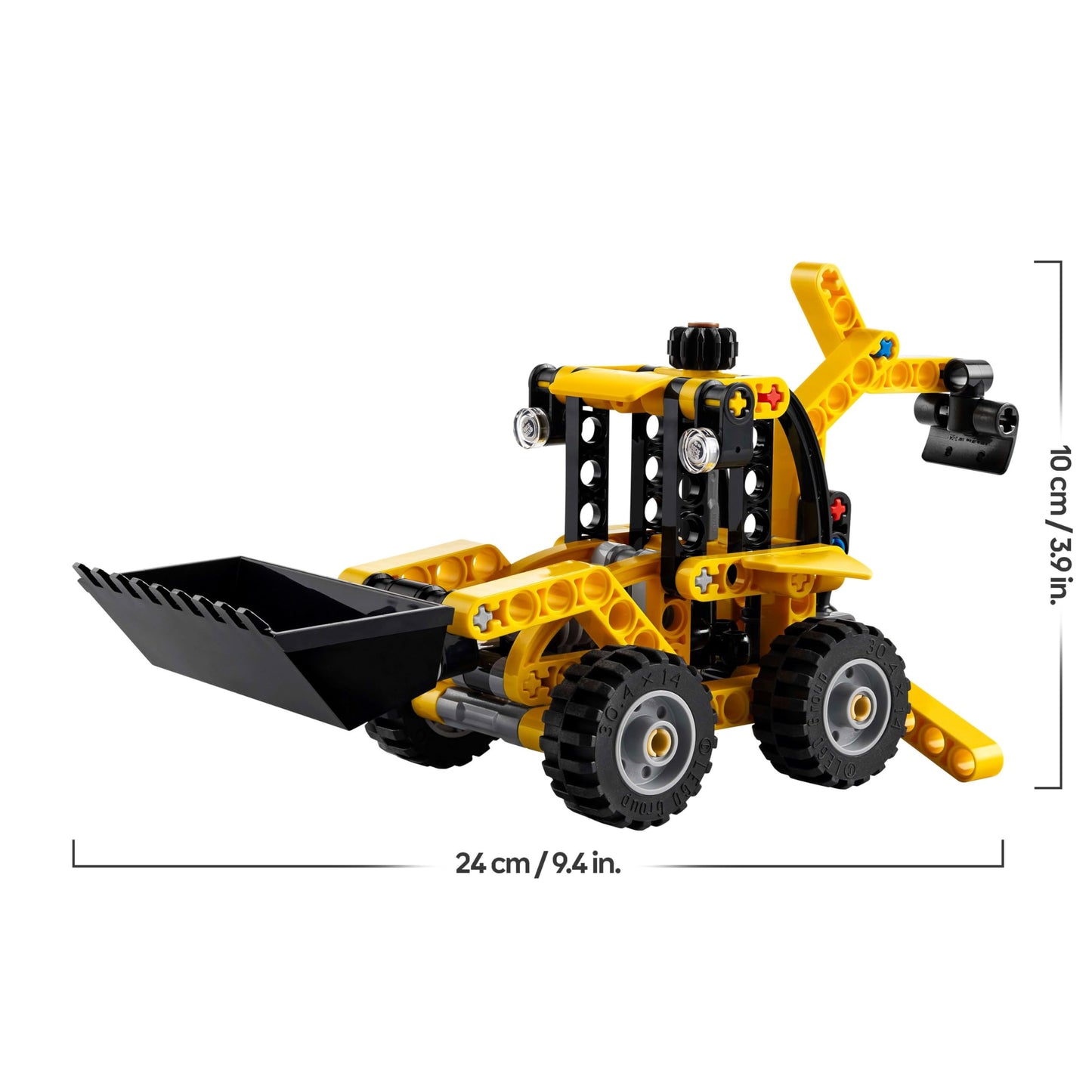 LEGO Technic Baggerlader - Set de jucărie pentru băieți și fete de la 7 ani, vehicul cu excavator, șape și braț 42197