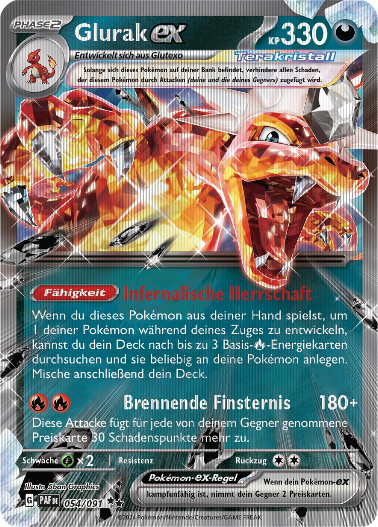 Pokémon TCG Colecție Glurak-ex, 5 pachete booster
