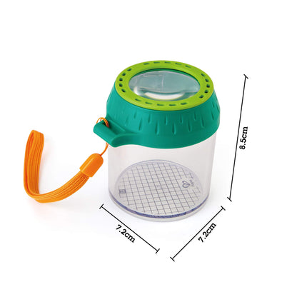 Hape Nature Fun Paharel pentru Observarea Gândacilor cu Lupă - din Plastic Vegetal, Set Outdoor pentru Naturaliști pentru Observarea Gândacilor și Animalelor Mici, Paharel pentru Observarea Insectelor pentru Copii de la 4 Ani