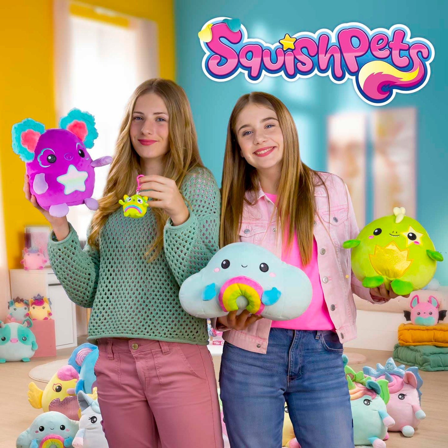 SquishPets Medium Păpușă de pluș Claudi din pluș noros 19 cm pentru îmbrățișat și jucat