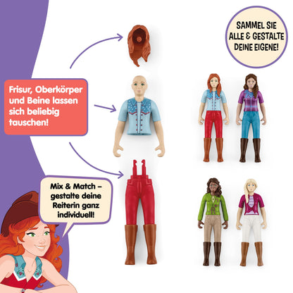 Schleich 42711 Set Cai Hannah & Cayenne, 6 piese, 5+ ani