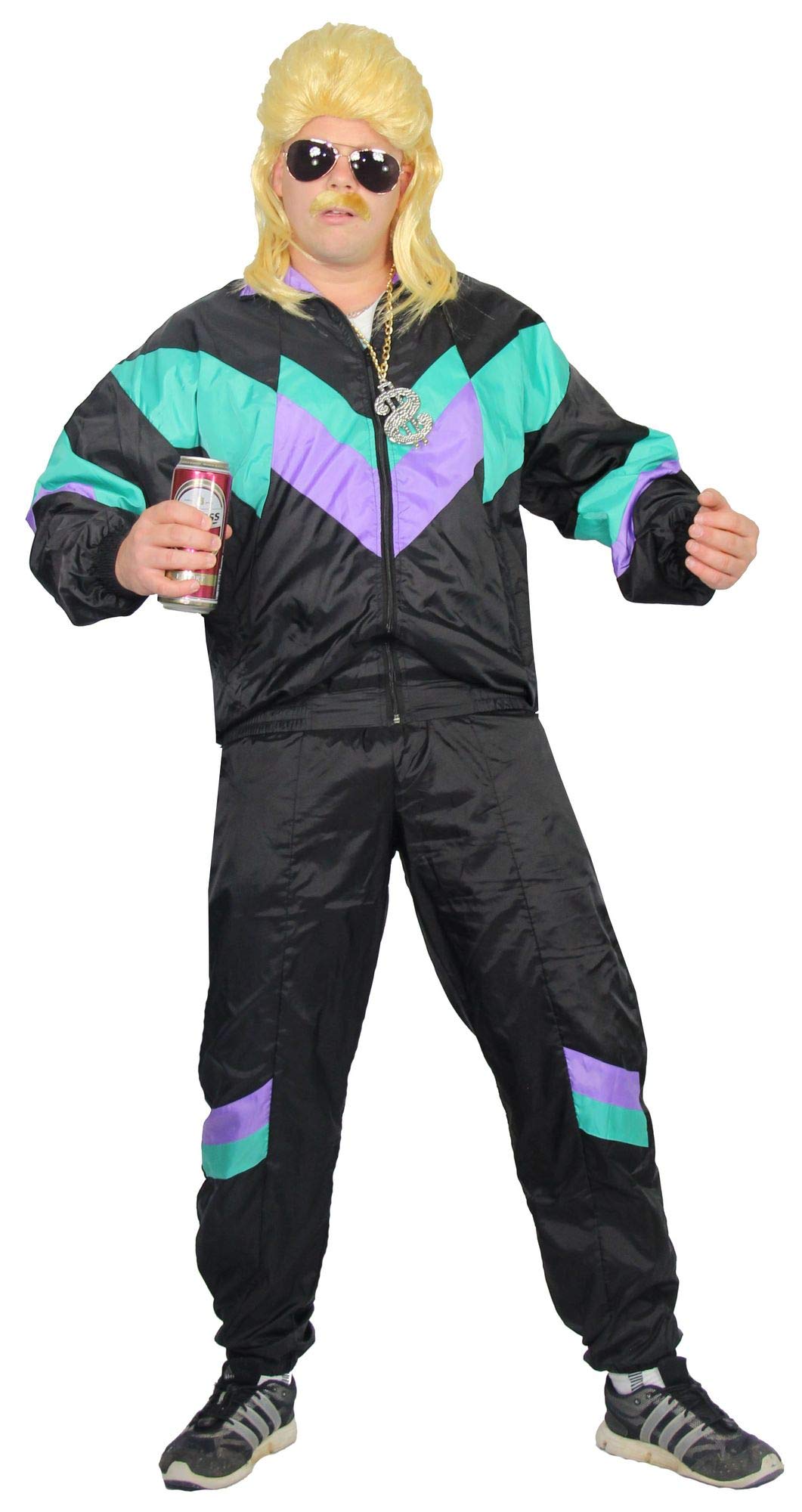 Foxxeo FX40457XL Costum trening bărbați 80 de ani, premium cu buzunare, mărime XL