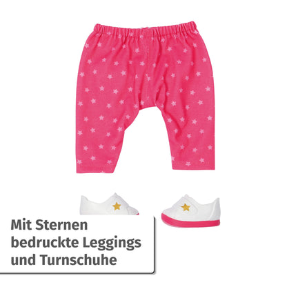 BABY Born Lieblingsoutfit Set de îmbrăcăminte 2 în 1 cu tricou și colanți pentru păpuși de 36 cm