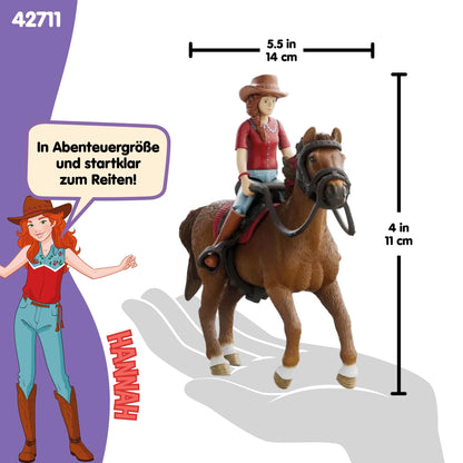 Schleich 42711 Set Cai Hannah & Cayenne, 6 piese, 5+ ani