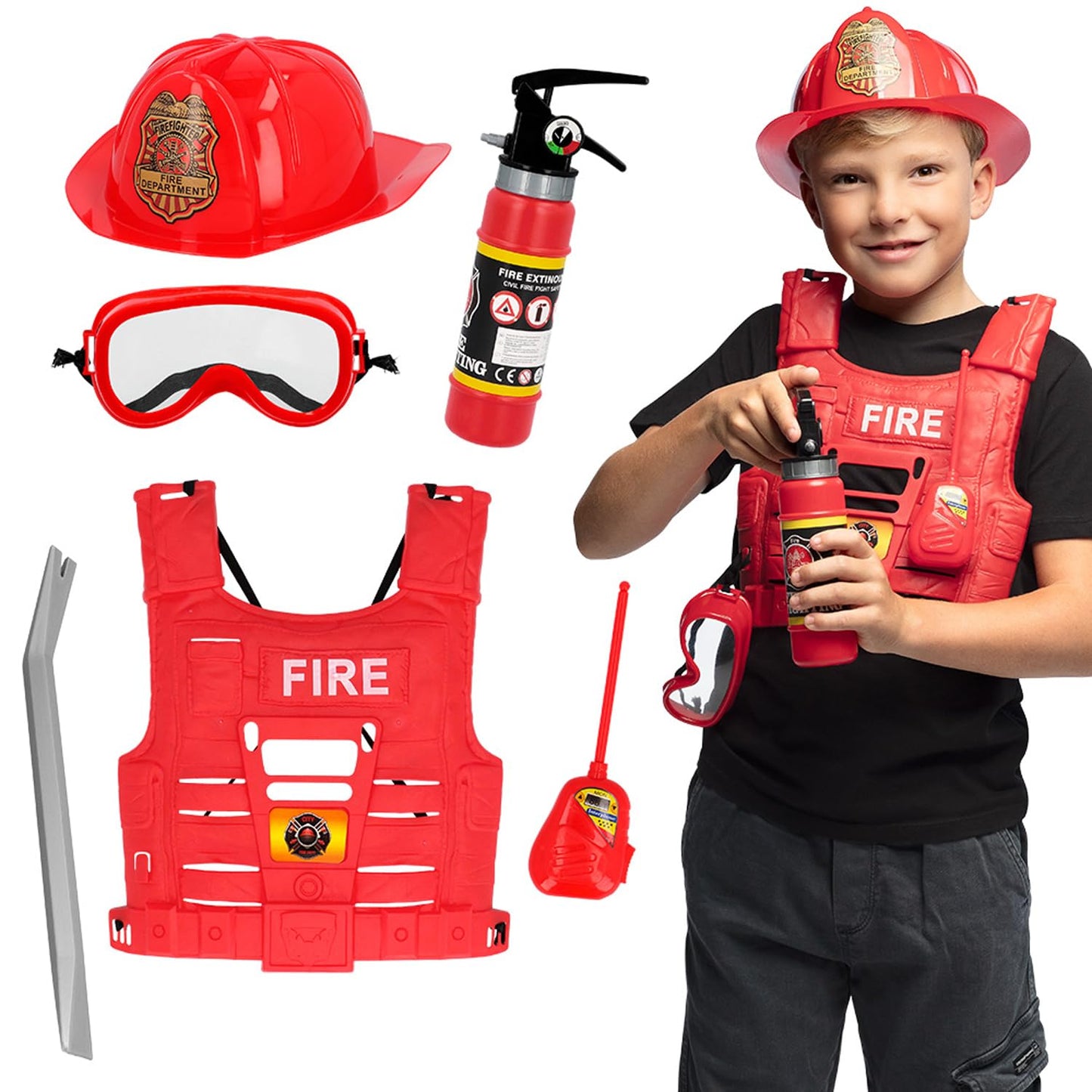 Boland 33209 Set costum pompieri, 6 piese