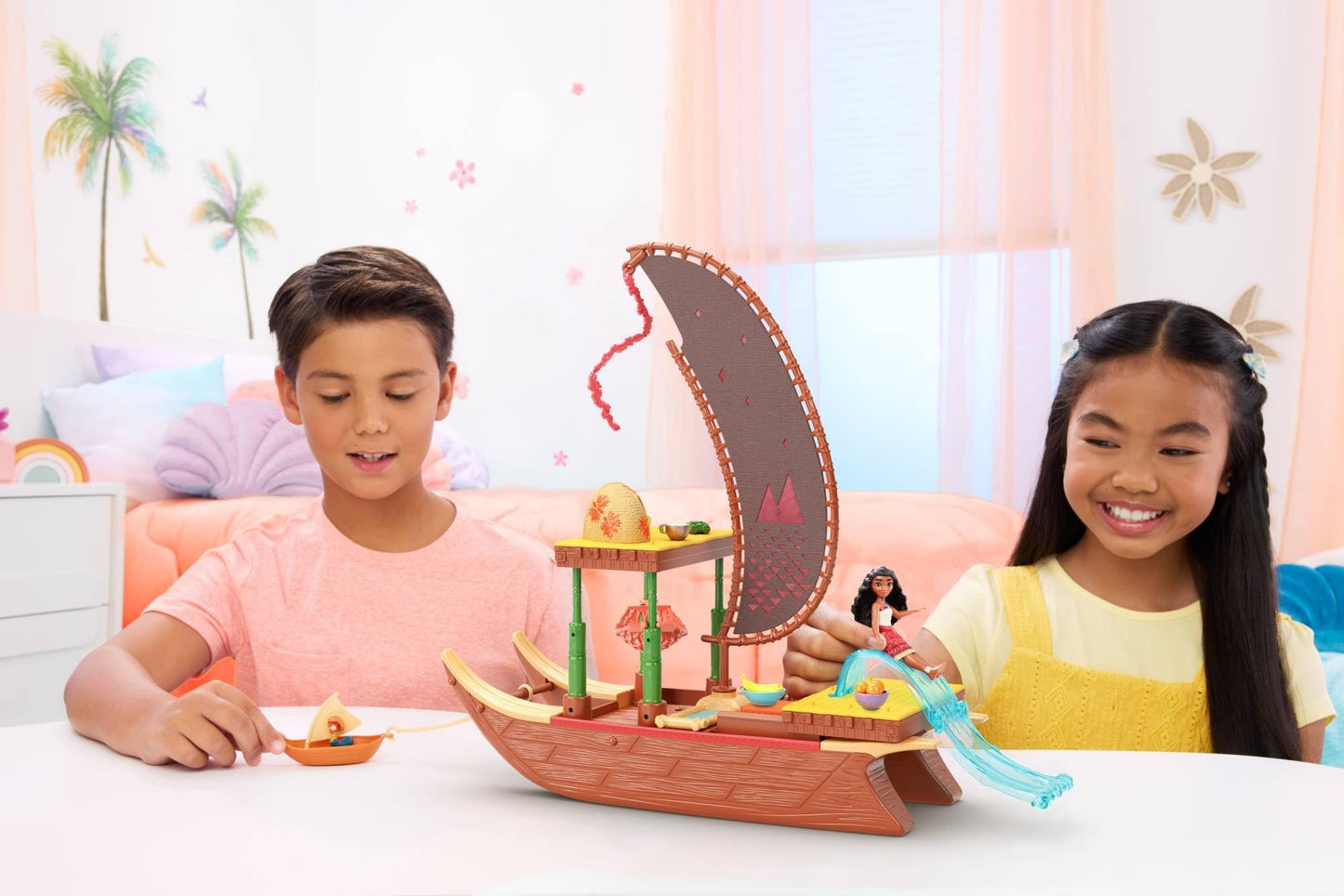 Mattel JBT78 Disney Vaiana 2 Canoe de aventură, 3+ ani