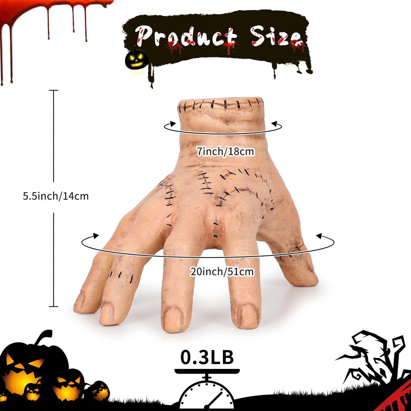 Huraogcos Mână Falsă din Latex, decor Halloween