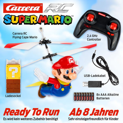 Figurina zburatoare Carrera Super Mario, Plastic, Cu telecomanda, Multicolor