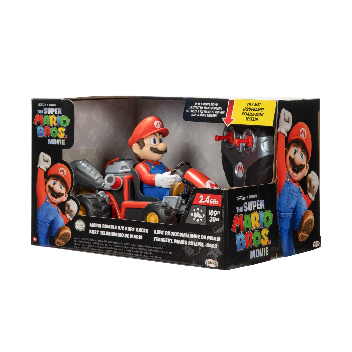 JAKKS Super Mario Mașinuță cu telecomandă Rumble