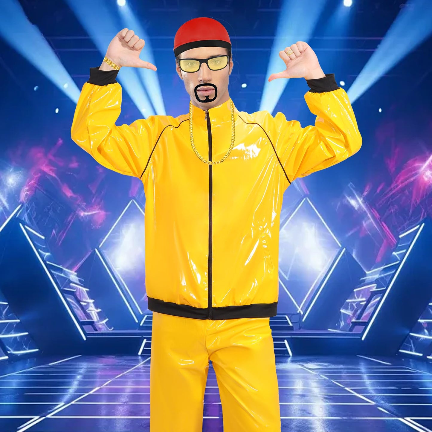 Mprocen Costum Rapper Retro, 8 piese, adulți