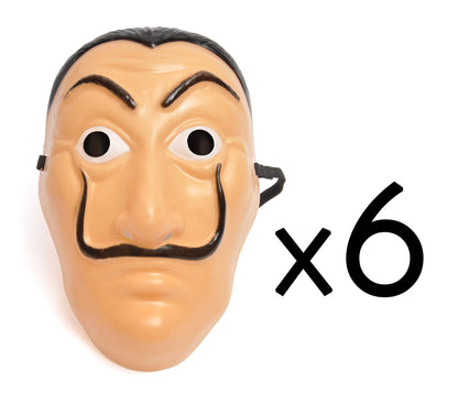 Ciao - Set de 6 Măști Dali Casa de Papel, multicolor, (23422.6)