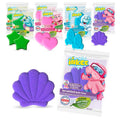 INKEE Bath Fizzer Mix Set de baie cu 4 bombe efervescente pentru copii cu ulei de migdale, 4x 20g cu arome, 4 culori, mirosuri și forme diferite