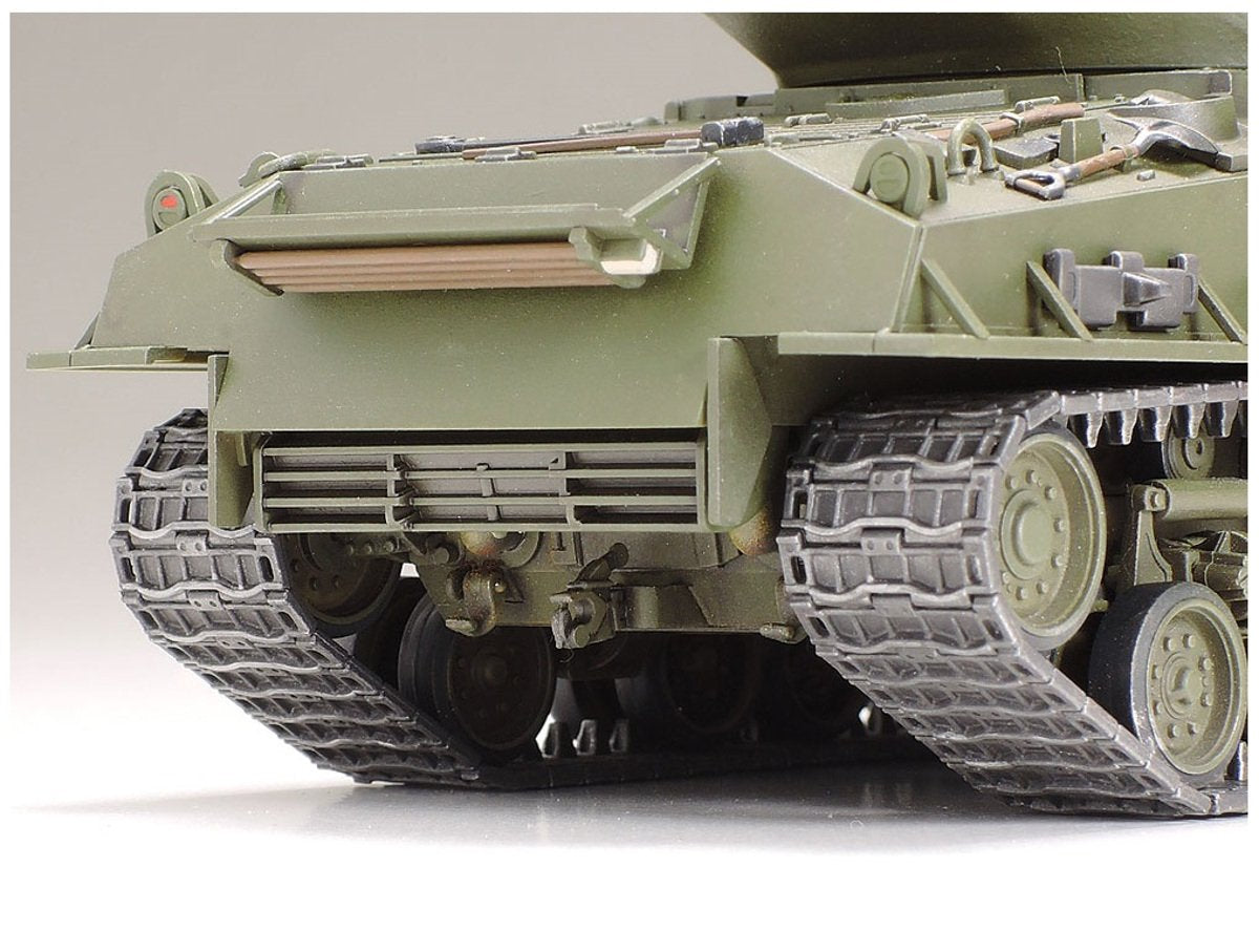 TAMIYA 32595 - 1:48 US M4A3E8 Sherman Easy Eight, Tanc kit plastic necolorat pentru modelism, hobby și bricolaj