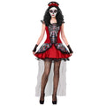 W WIDMANN MILANO Party Fashion Costum Dia de los Muertos Rochie Scurtă XS (roșu, negru)