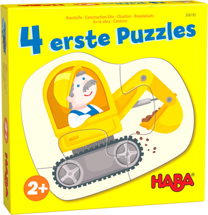 HABA 4 erste Puzzles Baustelle Set de puzzle 4 piese de la 2 ani