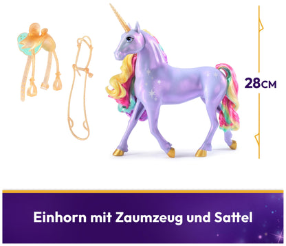 Academia Unicornului Licht-Magie Wildstar - Unicorn cu efecte de lumină și muzică, 28 cm, inspirat de seria Netflix, pentru jocuri de rol imaginative, pentru copii de la 4 ani.