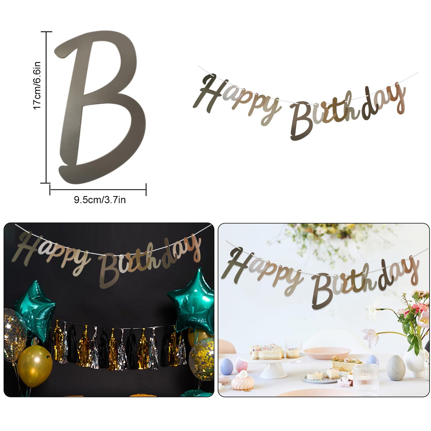 Haosell Set decorațiuni 27 Ani, baloane beige