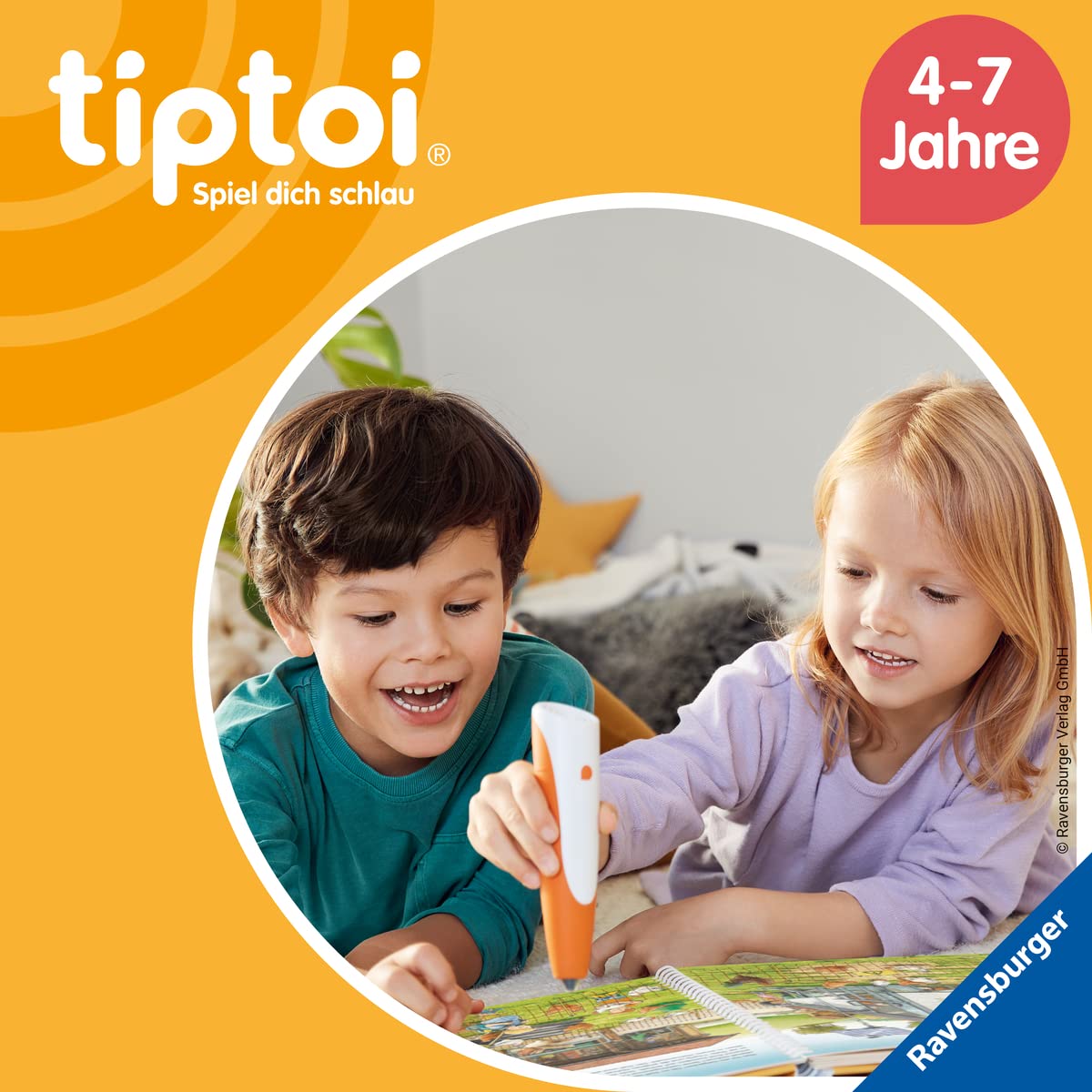 Ravensburger tiptoi Starter-Set 00114: Stilou și carte despre fermă – Jucărie educativă pentru copii de la 4 ani – Jocuri de învățare pentru 4 ani