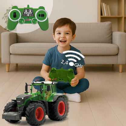 JAMARA 405035 Fendt 1050 Vario Tractor RC cu sunet motor, avertizare mers înapoi, claxon, funcție oprire, tracțiune pe 2 roți, anvelope din cauciuc, LED-uri frontale luminoase, semnalizatoare, funcție demo 3+ ani