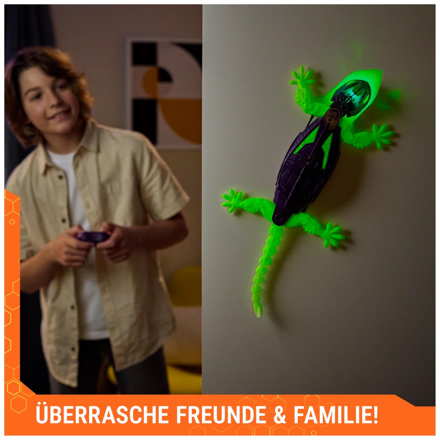 HEX BOTS Gecko Glow RC telecomandă, urcă pe pereți