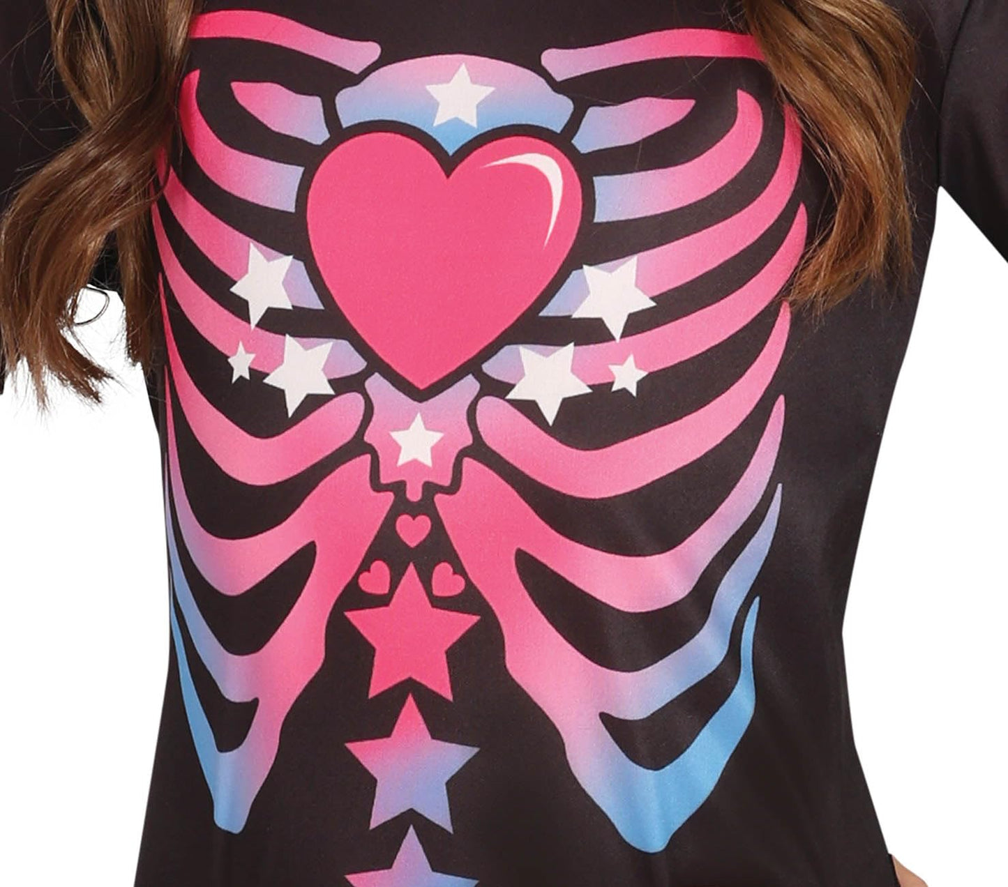 FIESTAS GUIRCA 78060 Costum schelet roz cu tutu pentru fete Halloween 3-4 ani