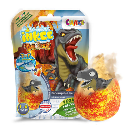 INKEE Surprise Dino 8 bombe de baie cu figurine