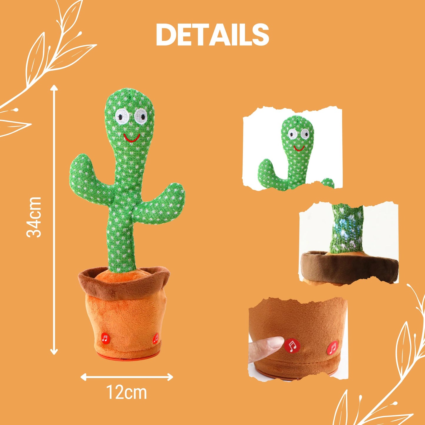 Magic Select Cactus Dansator, 120 melodii, lumini