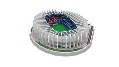 Puzzle Park der Prinzen 3D Megableu, cu lumini integrate, echipa de fotbal Paris Saint Germain, 111 piese numerotate, pentru asamblare individuală sau în familie, recomandat de la 7 ani, 678326, stadion PSG.
