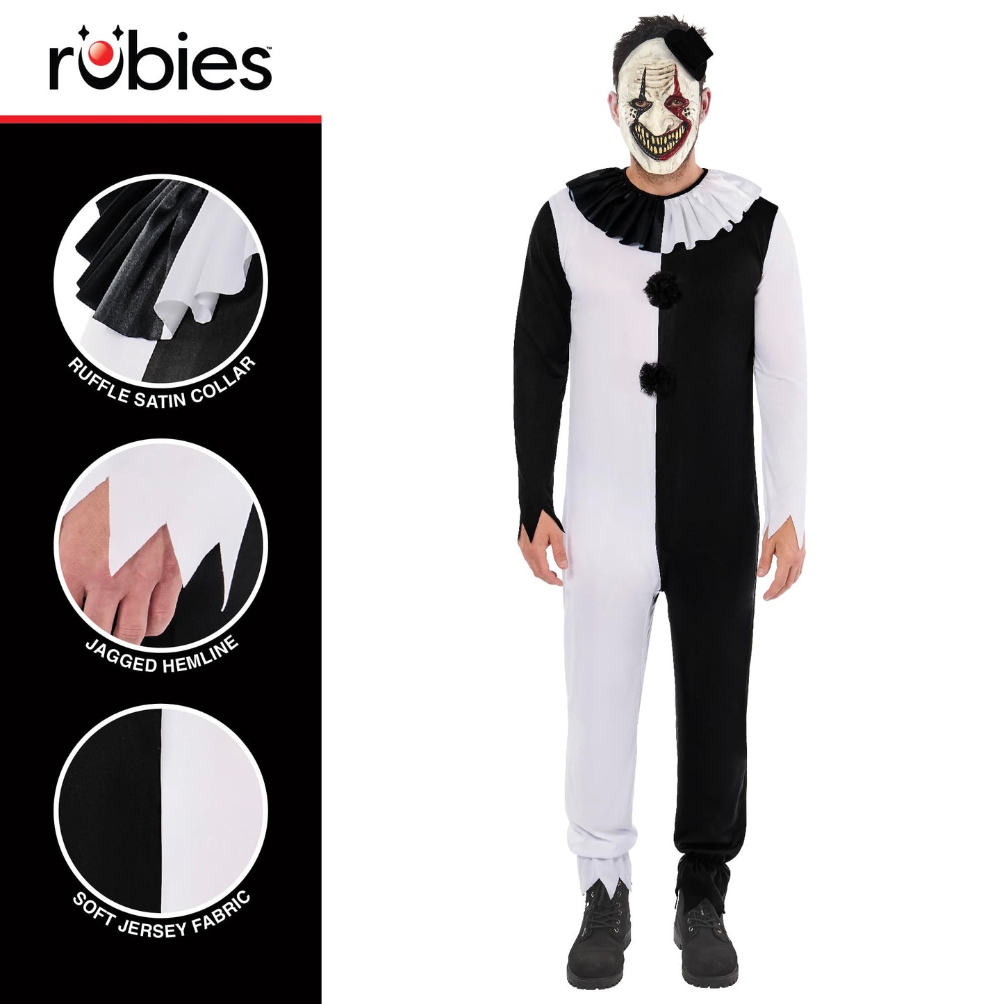 Rubie's Costum Oficial Clovn Terorist, Costum pentru Adulți, Mărime M