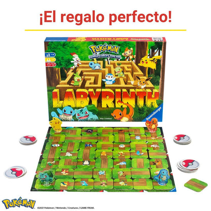 Ravensburger – Labirintul Pokémon, Jocuri de Masă Labirint, Jocuri pentru copii +7 ani, Jocuri Pokémon, De la 2 la 4 Jucători, Versiune în Română