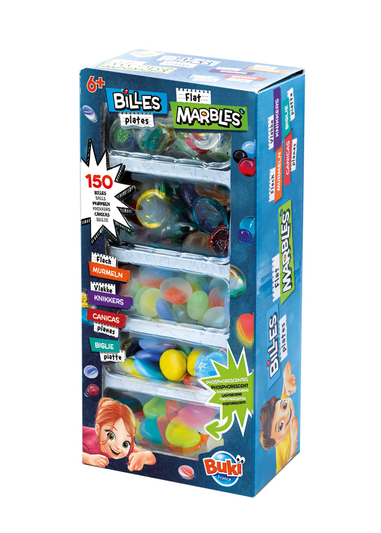 Buki PM859 Set de bile plate transparente 6+ ani