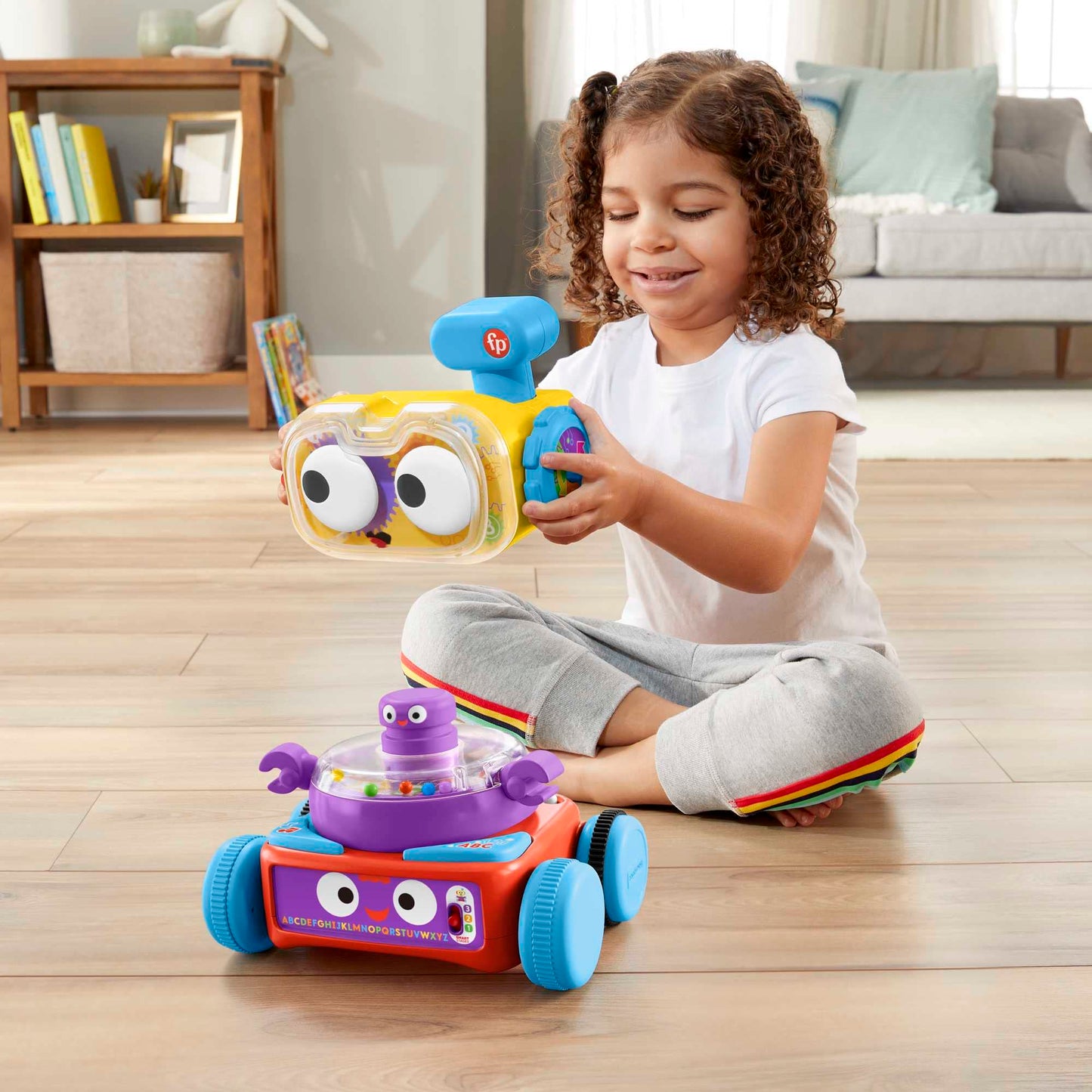 Fisher-Price Tino Robot de învățare 4-in-1 pentru bebeluși și copii mici, jucărie pentru 6 luni+, Versiune: Franceză, HCK38