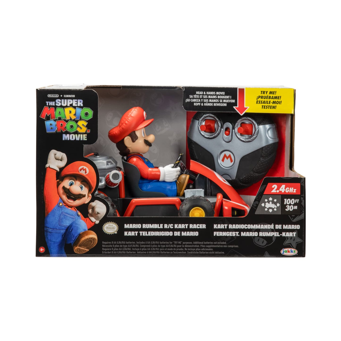 JAKKS Super Mario Mașinuță cu telecomandă Rumble