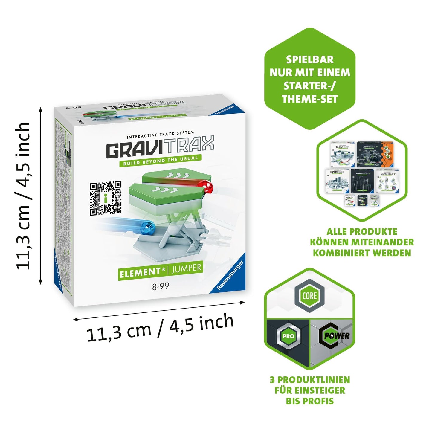 Ravensburger GraviTrax Element Jumper 22421 - Extensie pentru Pista cu Bile - Jucărie de Construcție pentru 8+ Ani