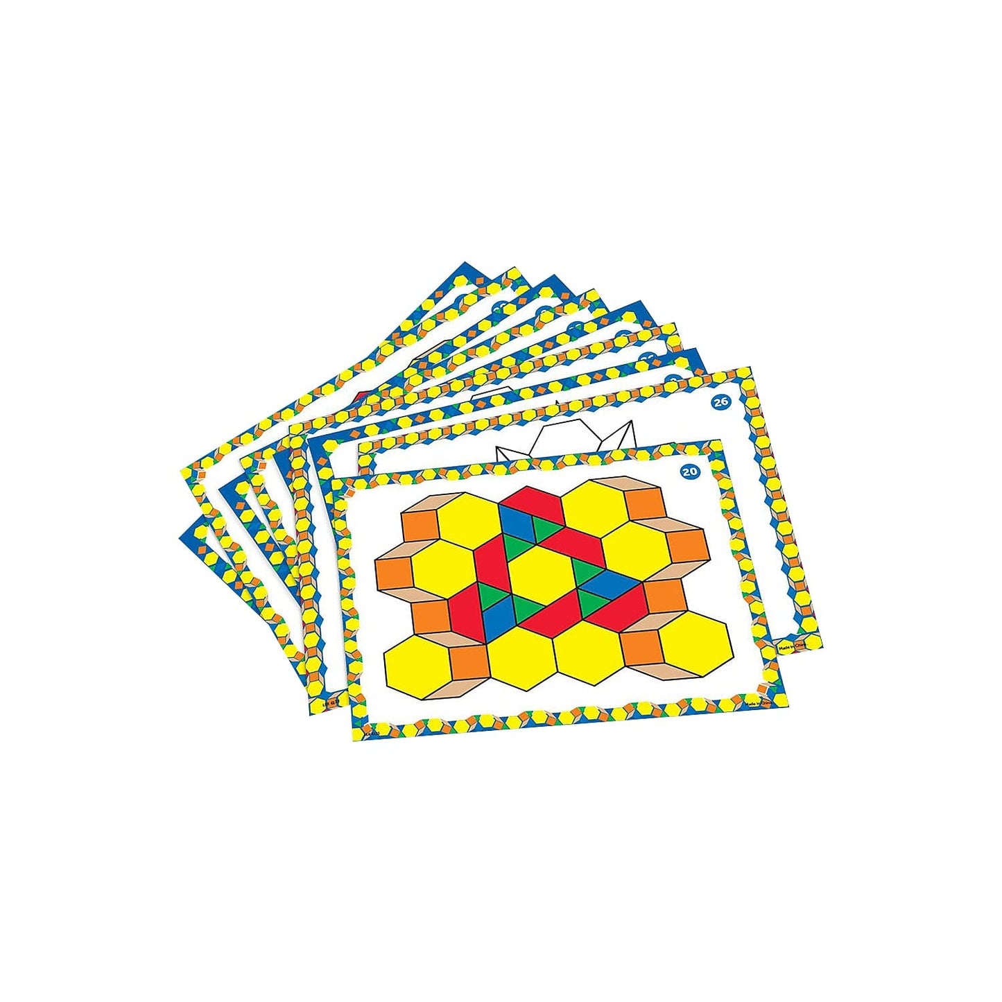 Learning Resources - set 20 de carduri duble Pattern Block Design Cards