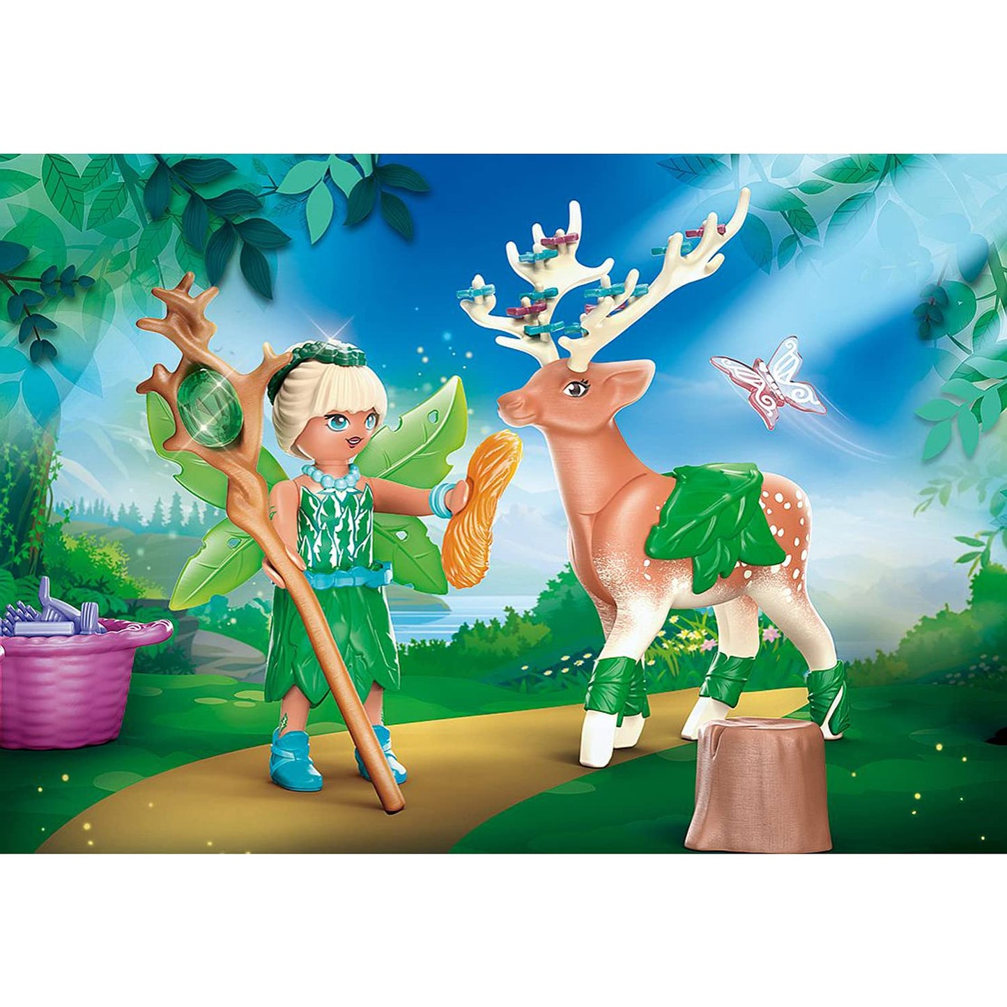 PLAYMOBIL Adventures of Ayuma Set de figurină Zână din Pădure cu animal sufletesc 7+ ani