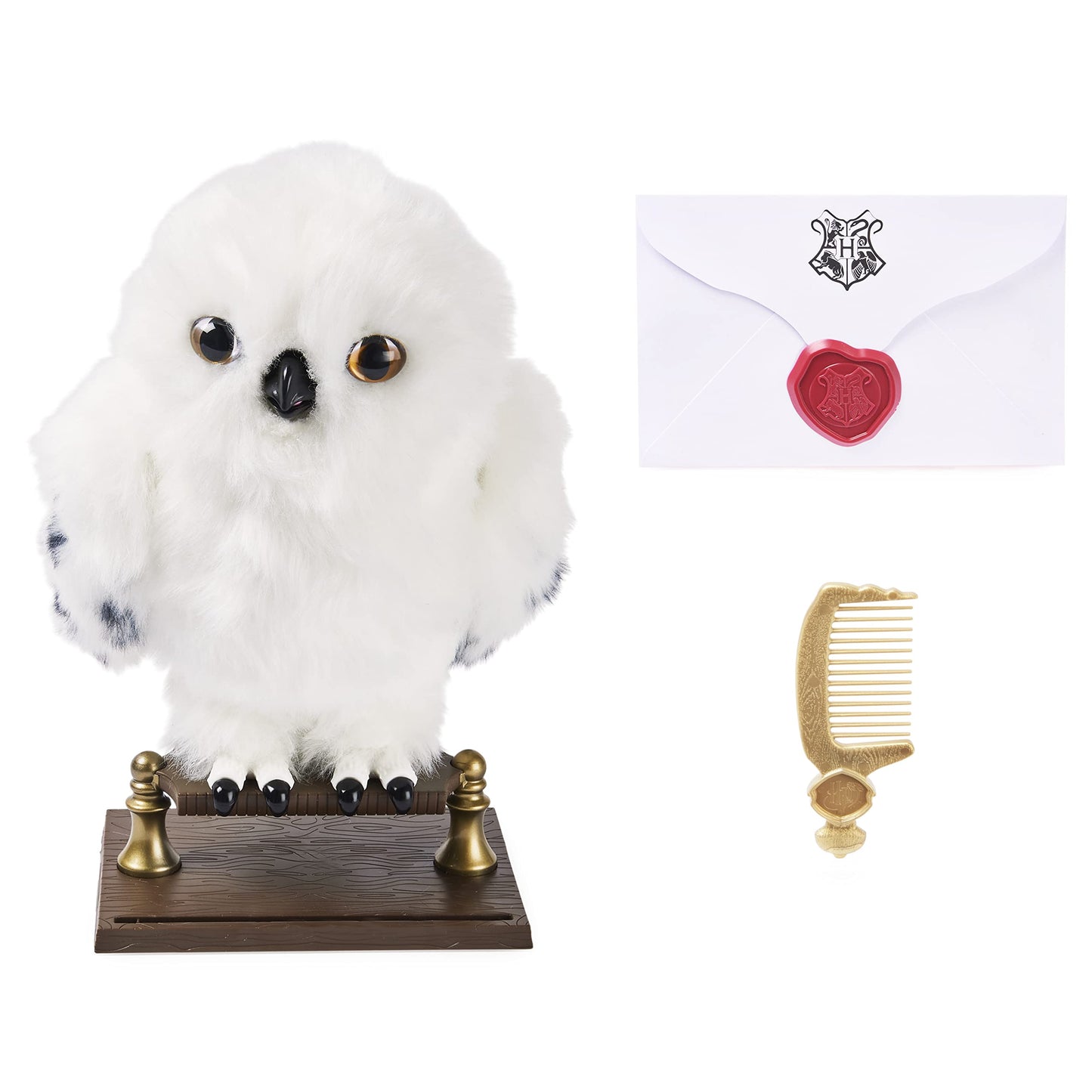 Jucarie interactiva Bufnita Hedwig din Harry Potter cu miscari si peste 15 sunete realiste, 23cm, 5 ani+