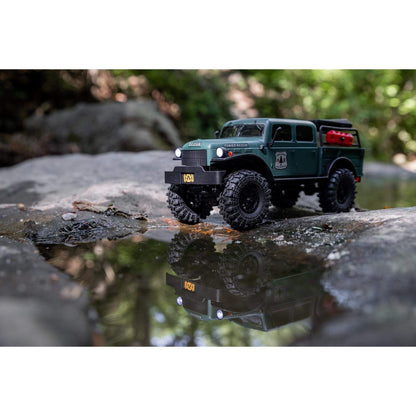 Camion RC Axial SCX24 Dodge Power Wagon 40's 4-Uși Verde 1/24 4x4 RTR AXI00007T2