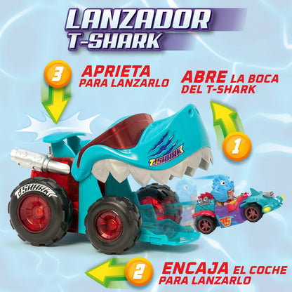 T-Racers Mega Wheel T-Shark Set de joaca cu masinuta