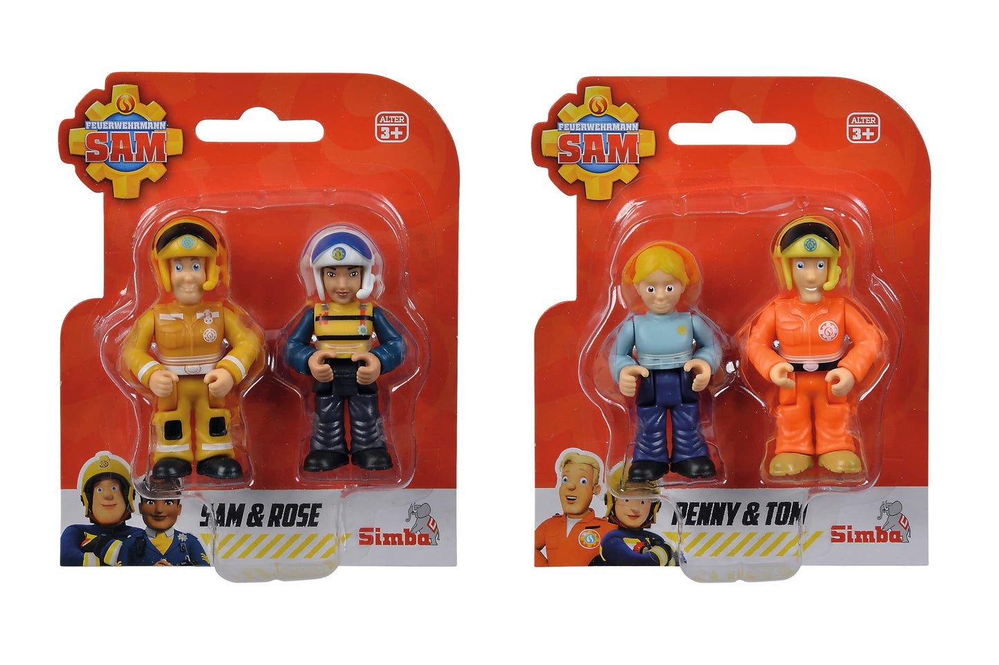 Simba Set figurine Pompierul Sam, 2 figurine, 7 cm, 3+ ani
