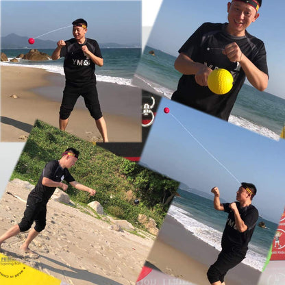 YMX BOXING Reflexball - 4 mingi + 2 benzi de cap, ideal pentru antrenamentul reflexelor, reacției și coordonării ochi-mână
