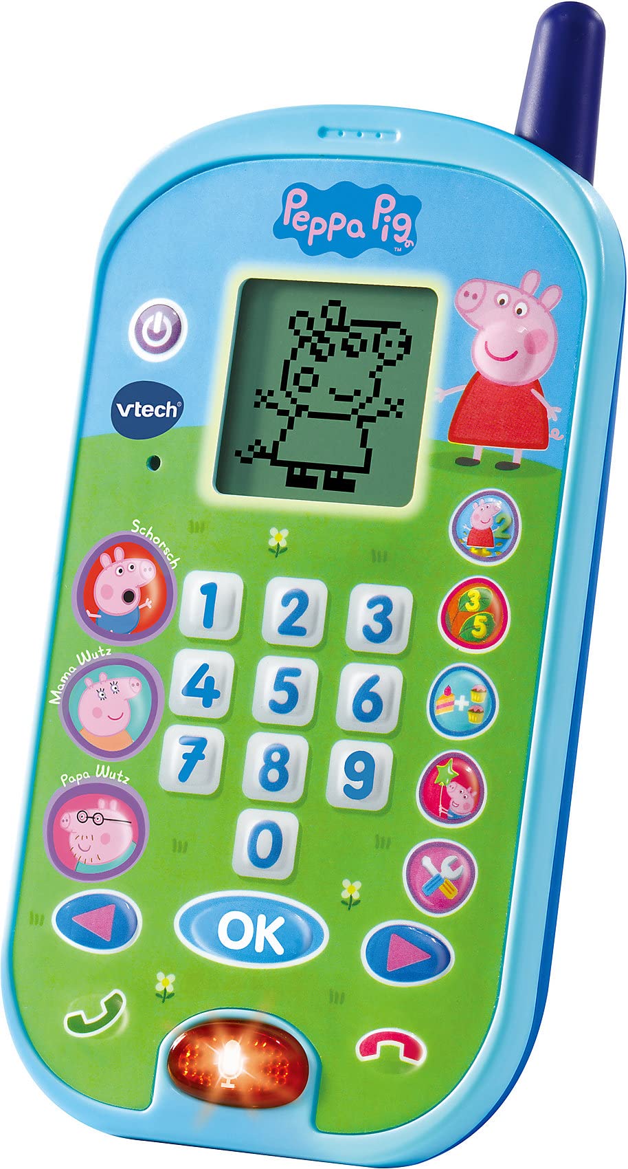 Telefon de învățare VTech Peppa – cu vocile originale din seria Peppa Pig și jocuri educative – pentru copii de 2-5 ani